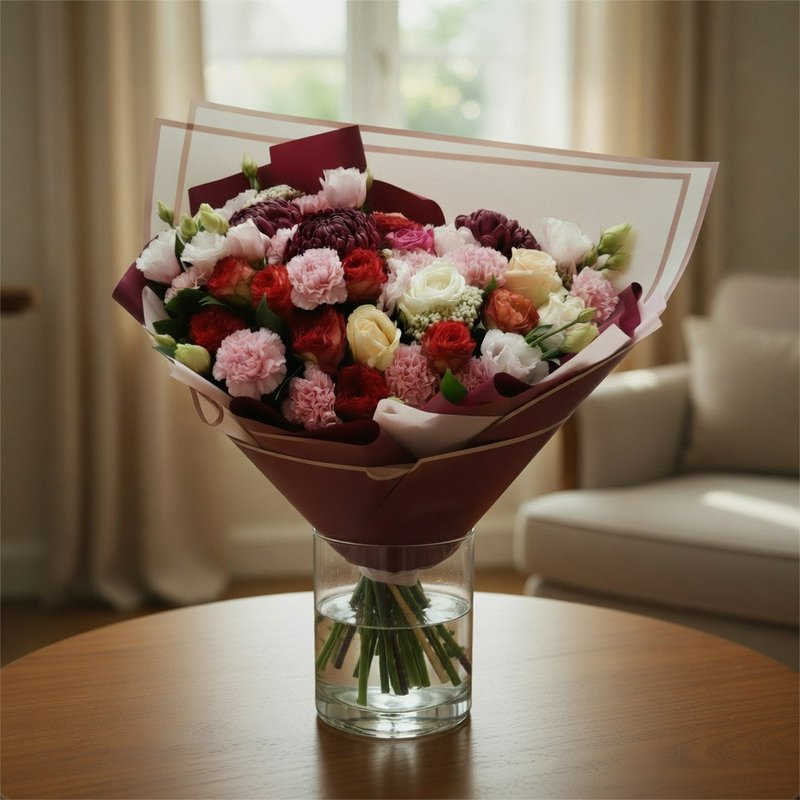 Bouquet with spray roses and carnations